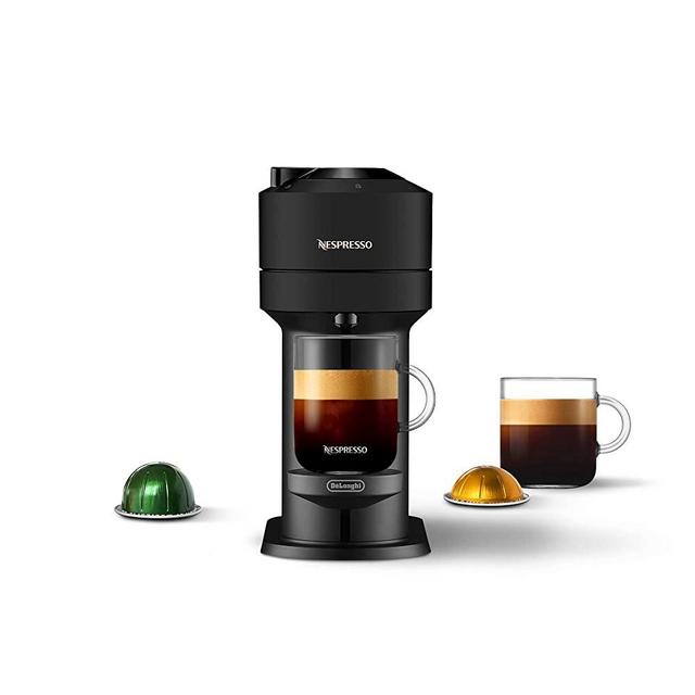Nestle Nespresso Vertuo Next Coffee and Espresso Machine by De'Longhi, Compact, One Touch to Brew, Single-Serve Coffee Maker and Espresso Machine, Black Matte, ENV120BM