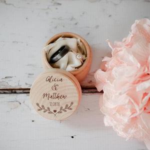 Engraved Wedding Ring Box