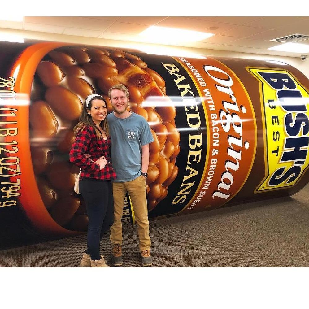 Spring break at the Bush's baked beans factory in Tennessee. On our way to Ashville for a surprise camping trip I planned for Justin.