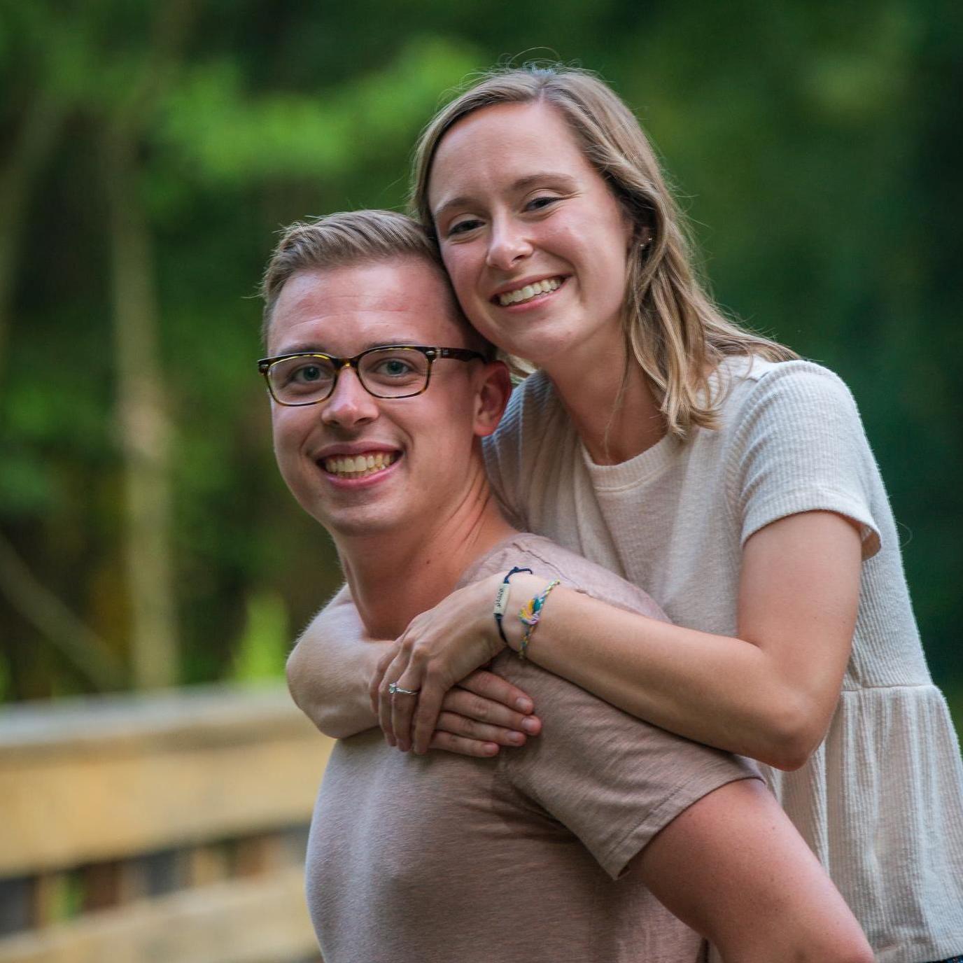 More engagement pictures - our signature pose!