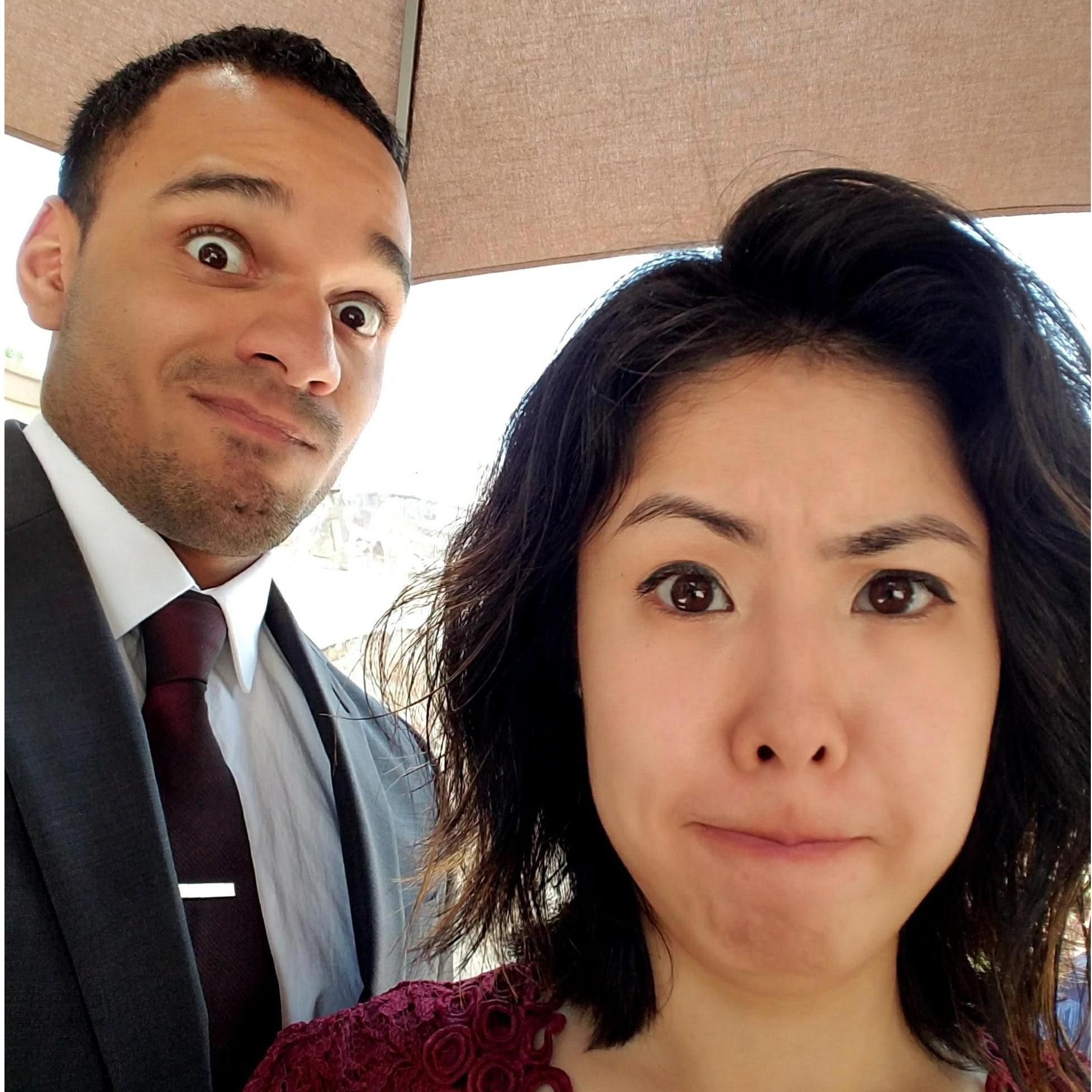 At Tiff and Brian's wedding. Love is in the air. (June 2017)