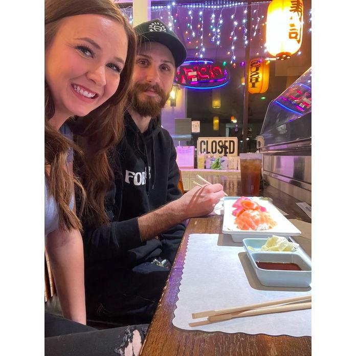 Carrying on Chloe's family tradition from California. Eating Sushi on New Years Eve. December 31st, 2022