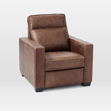 Henry Leather Recliner, Power Chair, Cocoa