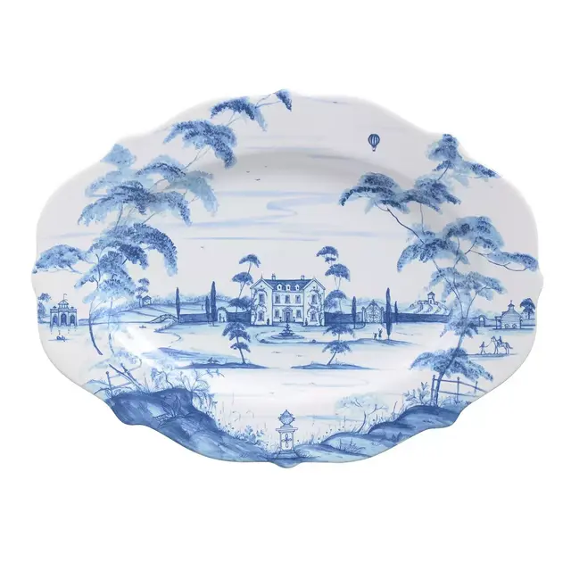Juliska Country Estate Delft Blue 18.5" Serving Platter Main House