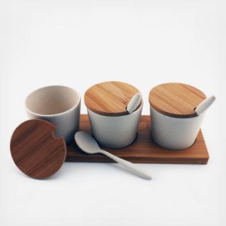 Cook&Co Bamboo 10-Piece Condiment Jar Set