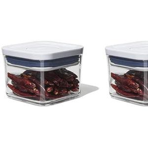 OXO Good Grips POP Container - Small Square Mini 378 ml,White (Pack of 2)