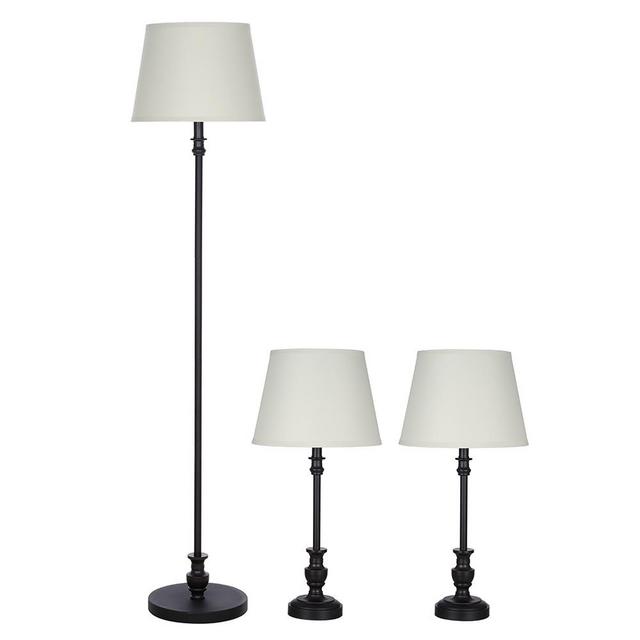 3-Piece Lamp Set, Bronze
