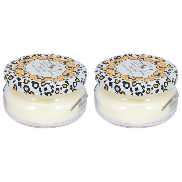 Tyler Creamy White 3.4 Ounce Glass Aromatherapy Scented Jar Candle Pack of 2, French Market