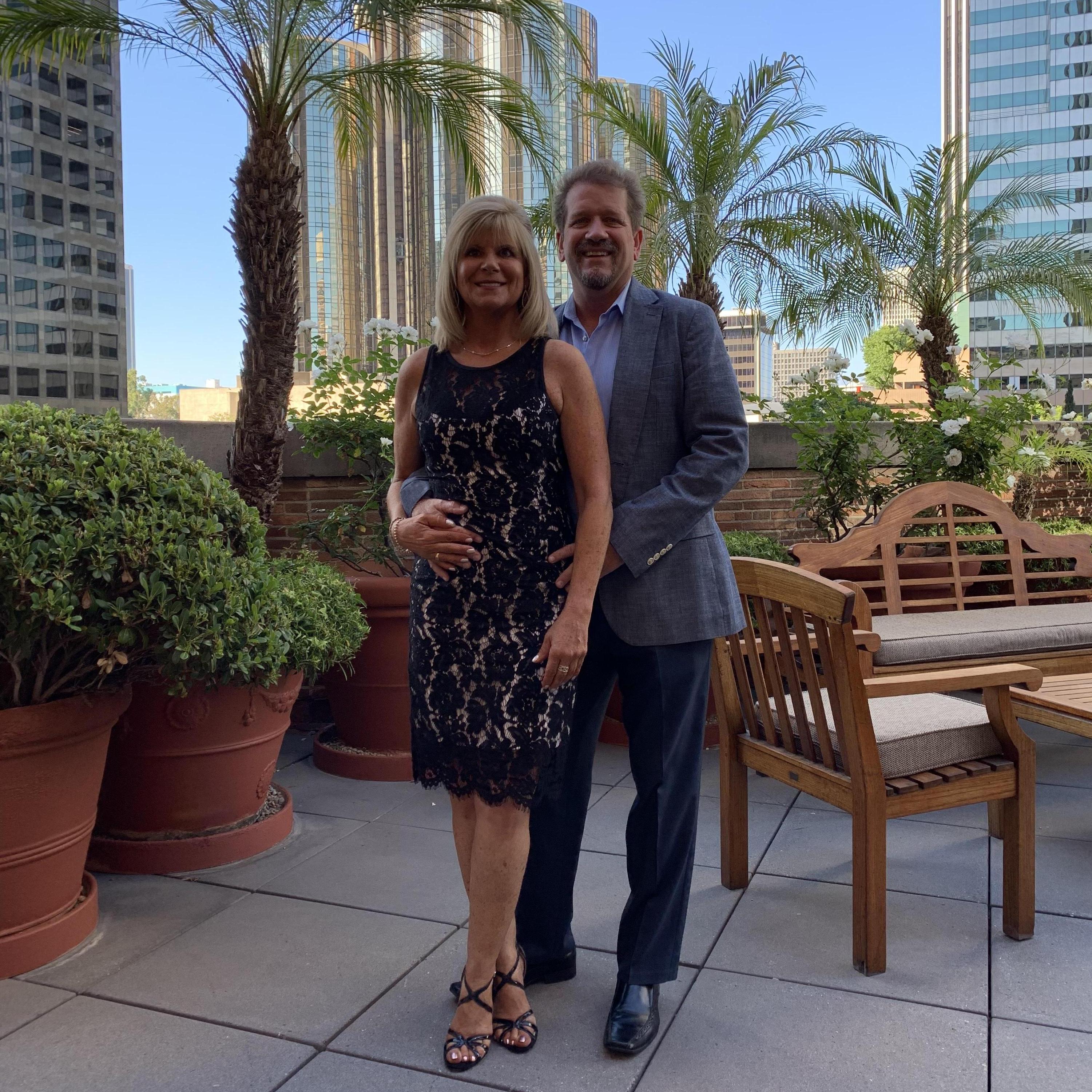 All dressed up for a party in Los Angeles California.