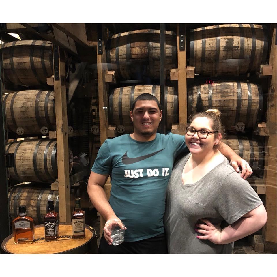Doing a whiskey tasting at the Jack Daniels Distillery in 2018.