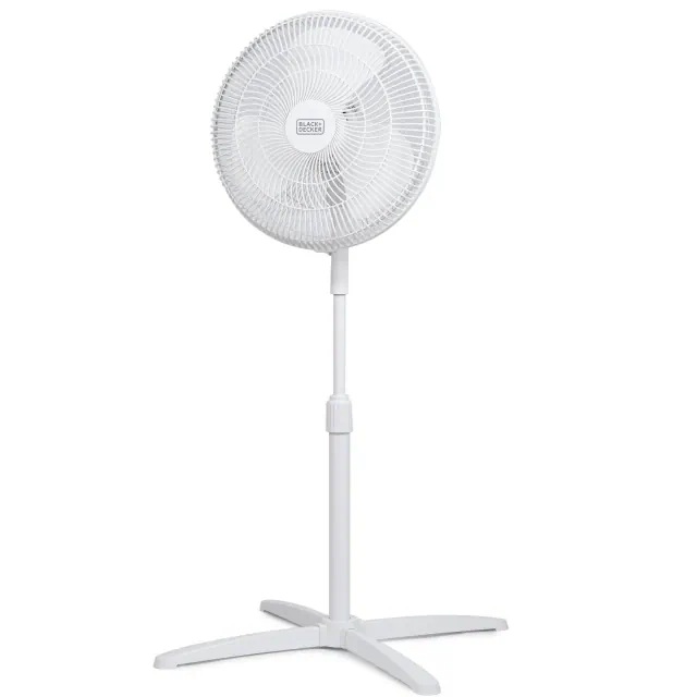 BLACK+DECKER 16-Inch Oscillating Pedestal Fan, BFP16MXW, White