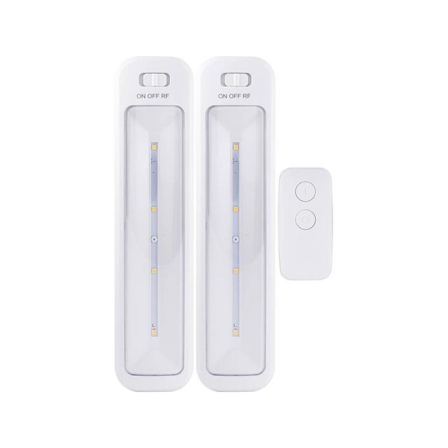 Energizer 10" 2pk 50 Lumens Battery Operated LED Cabinet Lights Bar with Wireless RF White