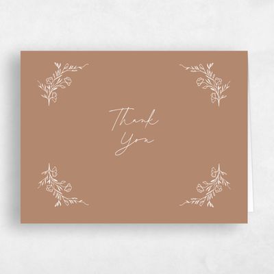 Camel, Brown Wedding Thank You - Marnina Landscape