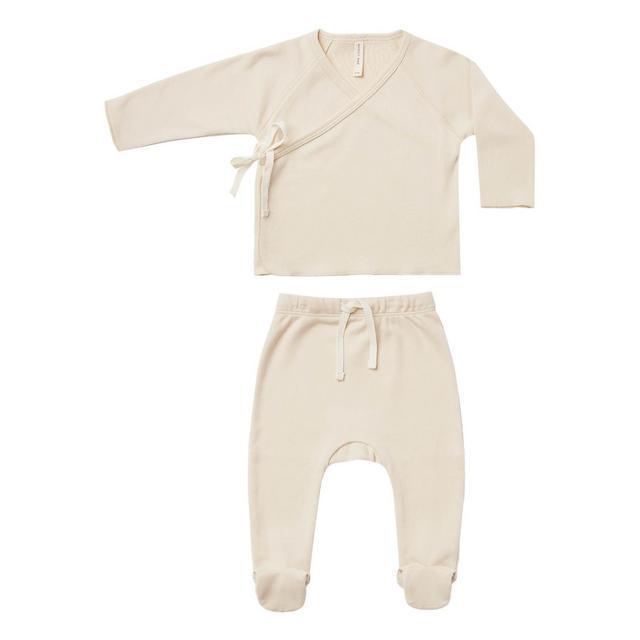 Organic Cotton Top & Bottom Set Off white 6-12 months