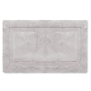 Wamsutta® Luxury 24-Inch x 40-Inch Border Plush MicroCotton Bath Rug in Silver
