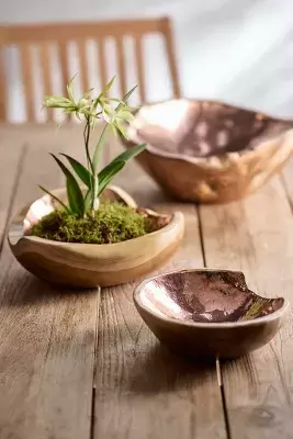 Copper + Teak Bowl