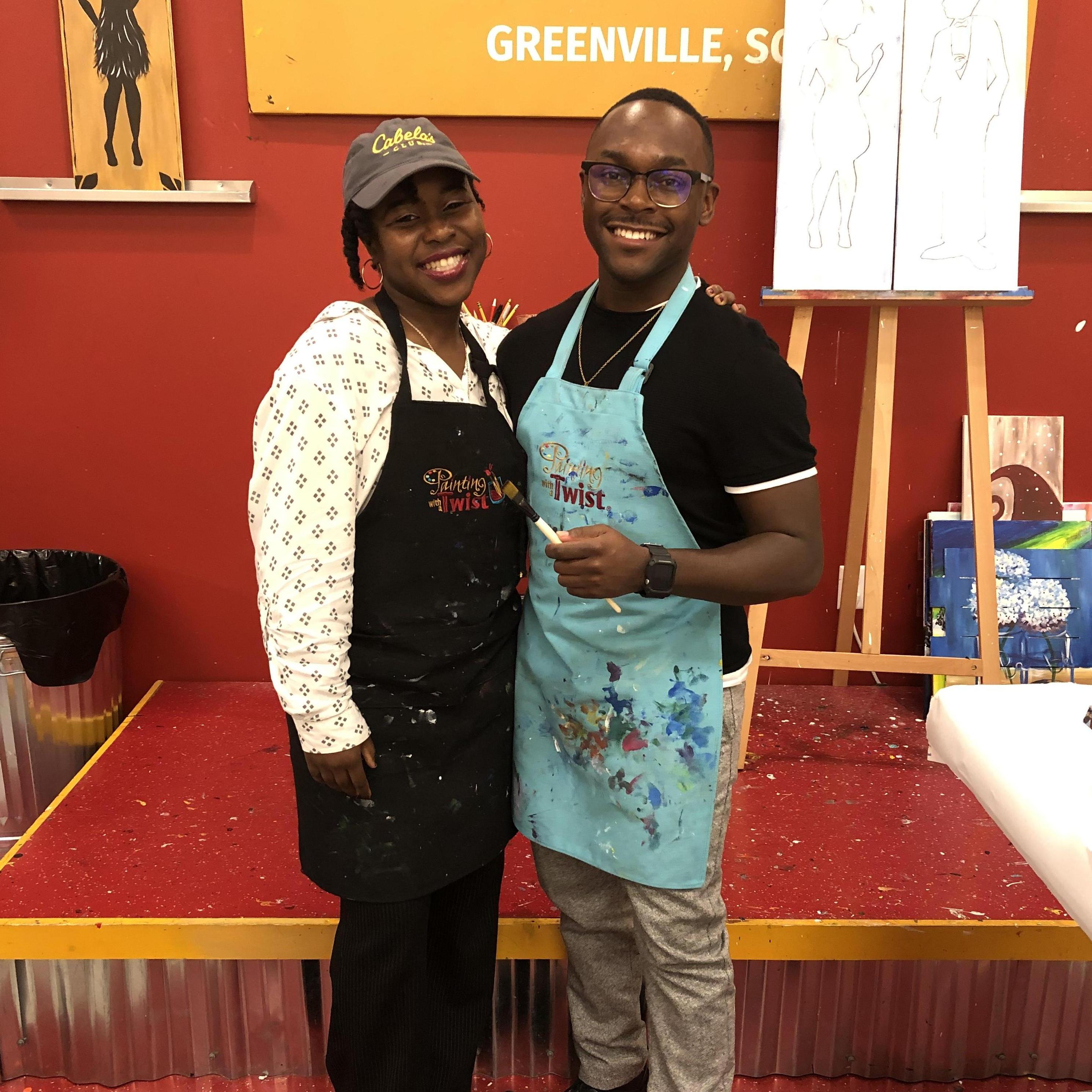 Gatsby-themed Painting with a Twist Date Night