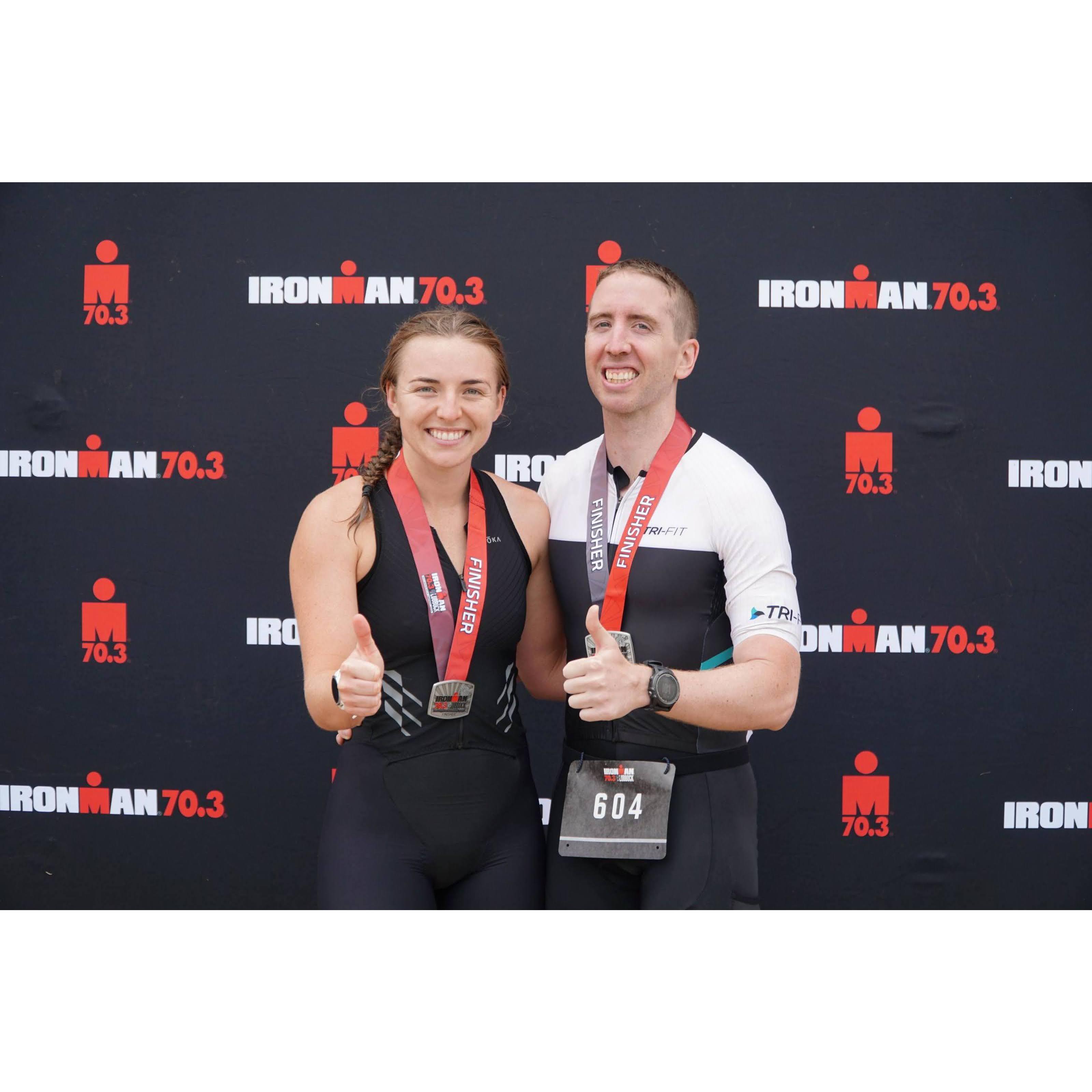We both raced 70.3 Lubbock in 2021