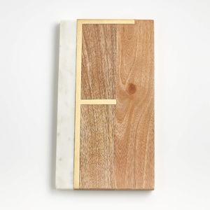 "F" Monogrammed Serving Board + Reviews | Crate & Barrel