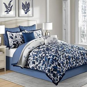 Indigo 8-Piece Queen Comforter Set in Blue