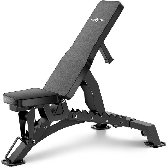 BODYRHYTHM Commercial-grade Weighted Bench, 1300LBS Weight Capacity Strength Training Bench, Heavy-duty Adjustable Workout Bench for Garage and Home Gym Workouts, Weight Lifting, and Bench Press.