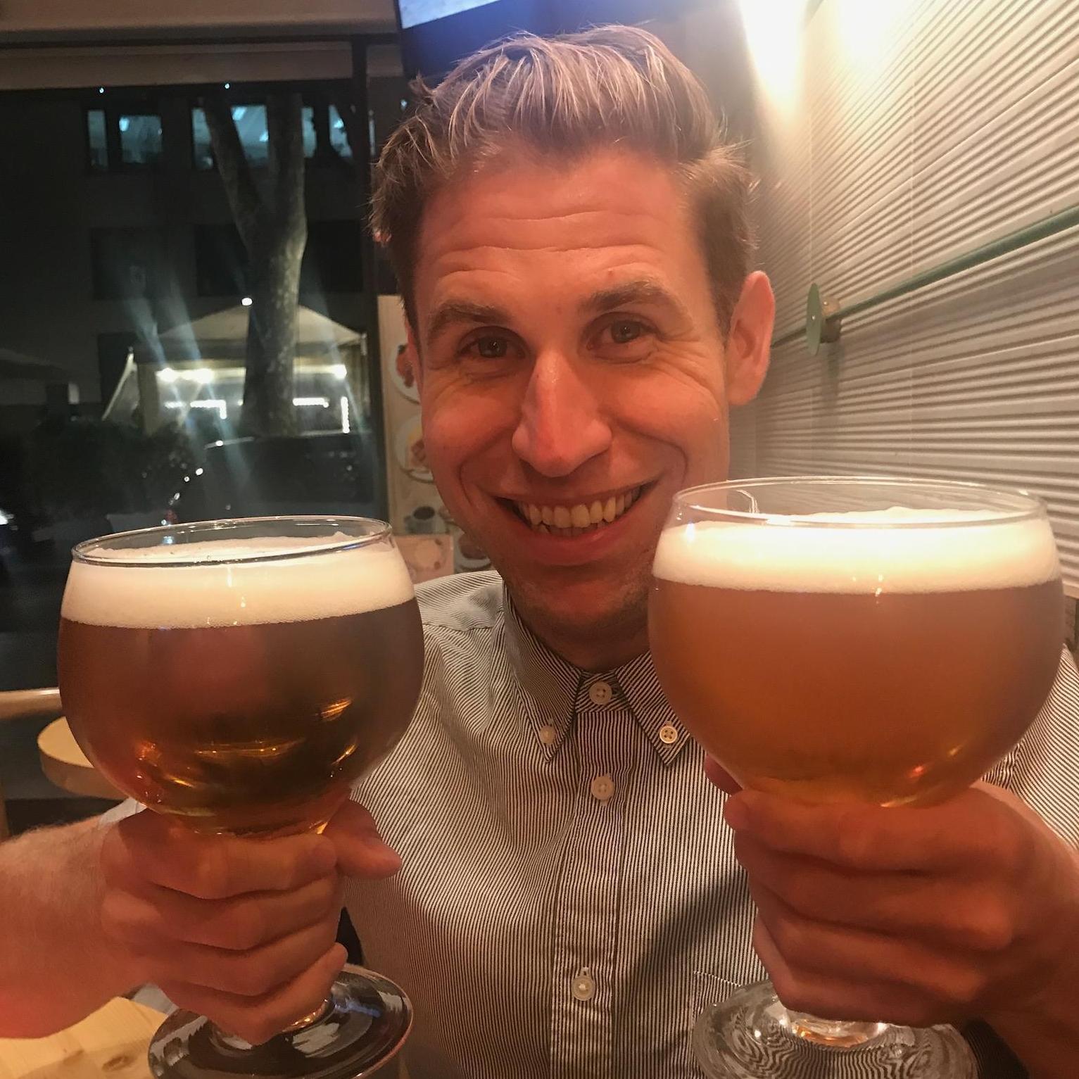 We were in Barcelona and stopped for some late night food and thought...one more beer can't hurt or two.