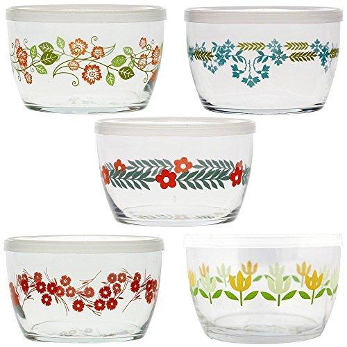 Vintage Flower Storage Bowls Gift Set of 5