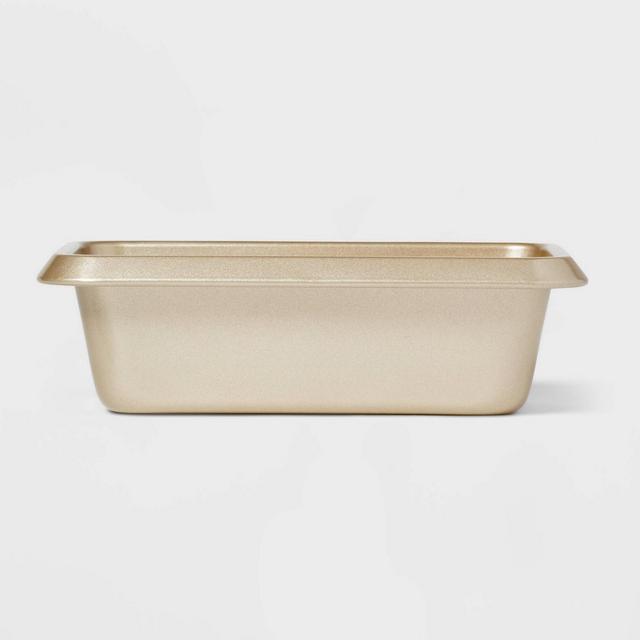 9"x5" Non-Stick Loaf Pan AluminizedSteel Gold - Made By Design™