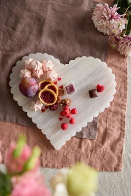 Pink Onyx Heart Serving Board