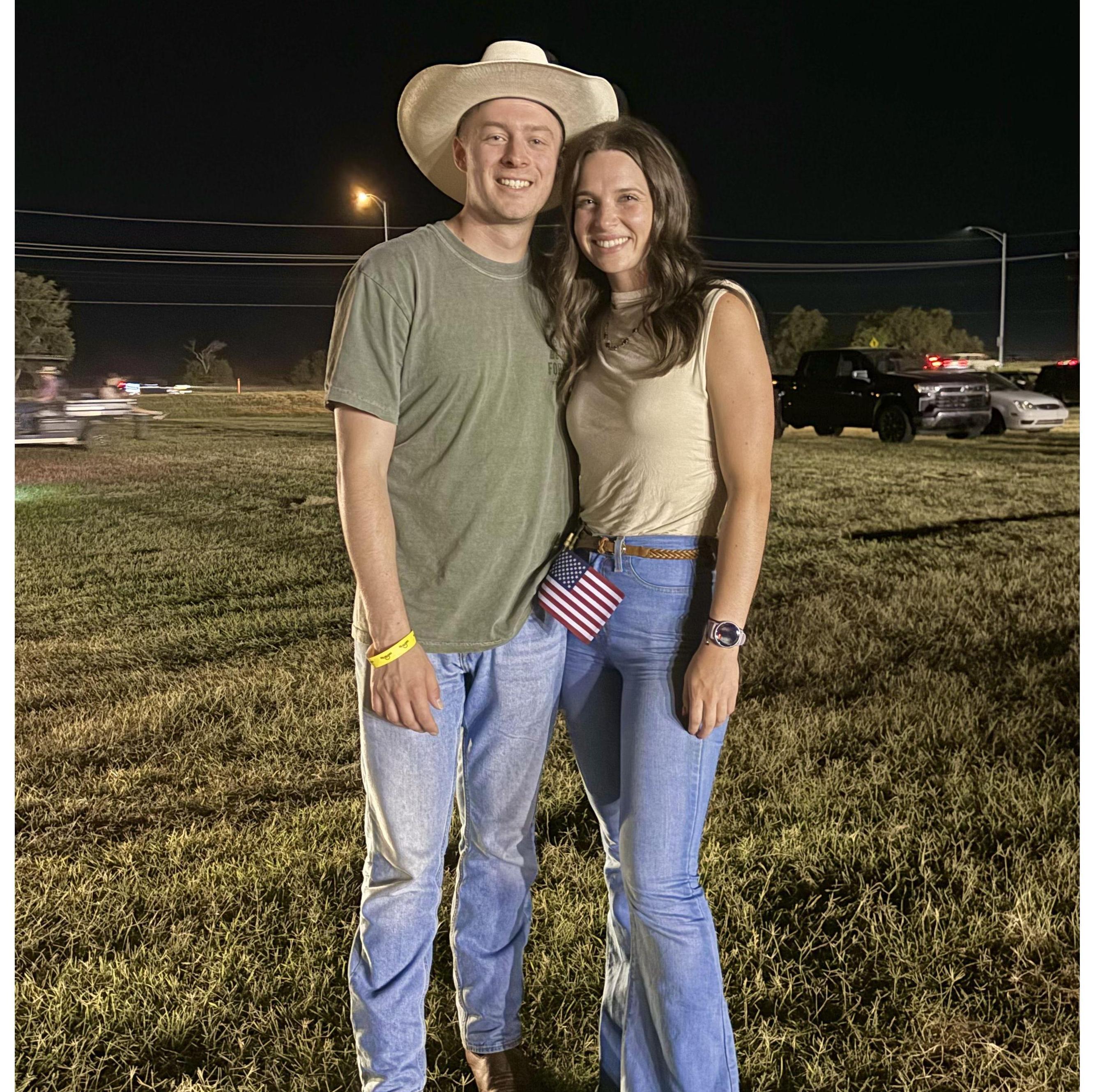 Stephen's first time visiting the Dodge City Rodeo! He quickly fell in love and now looks forward to this event every year!