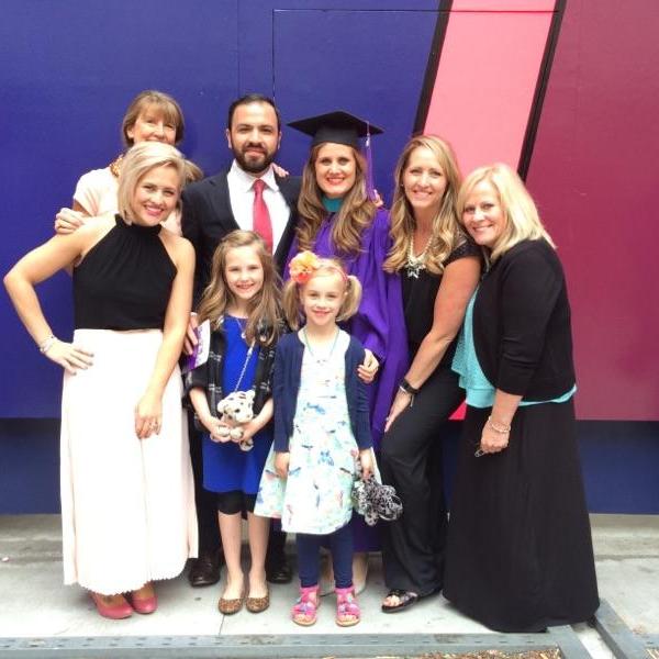 With my mama, sisters, nieces, auntie, and Jorge on my MPA graduation! So much love.