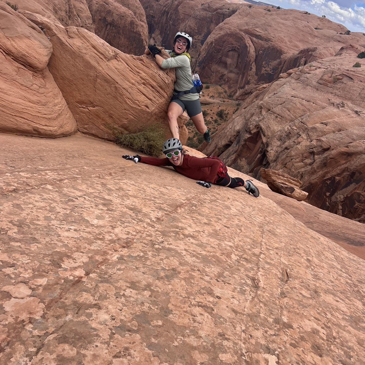 The end of slick rock bike trail in Moab