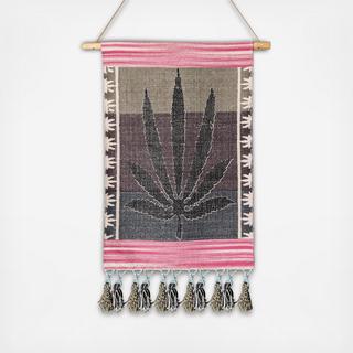 Ombre Palmette Tassel Wall Hanging