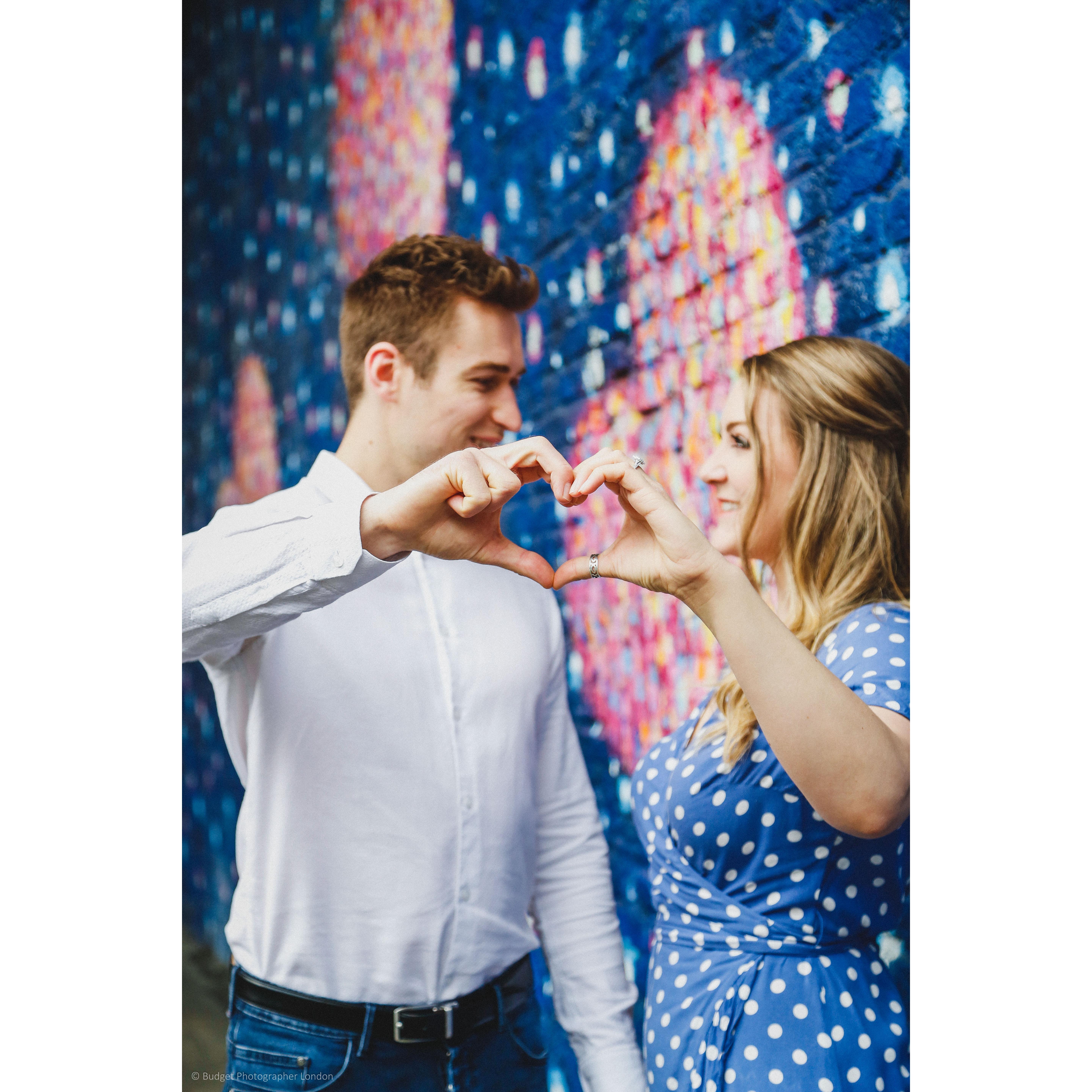 We love each other, and we loved London's graffiti.