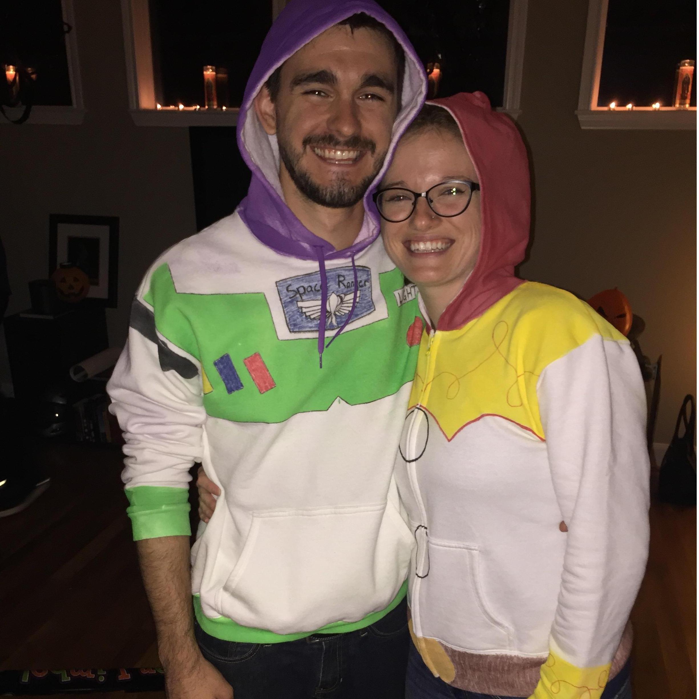 Halloween, we were Buzz Lightyear and Jessie (Toy Story), Austin, 2015