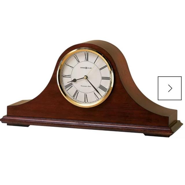 Howard Miller Christopher Analog Quartz Tabletop Clock in Windsor Cherry | Perigold