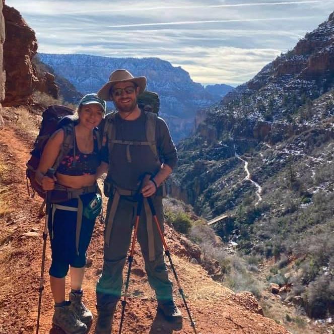 Rim to Rim to Rim Trail (Grand Canyon). Jan 2020.