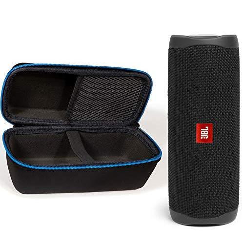 JBL Flip 5 Waterproof Portable Wireless Bluetooth Speaker Bundle with divvi! Protective Hardshell Case - Black