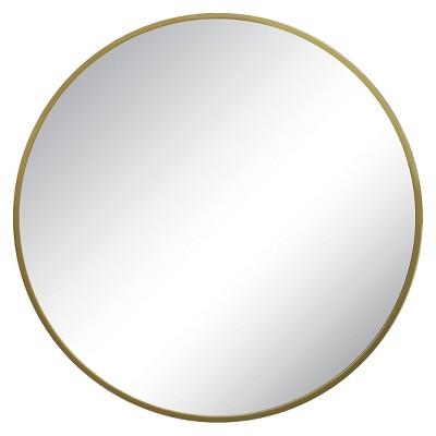 Round Decorative Wall Mirror Brass