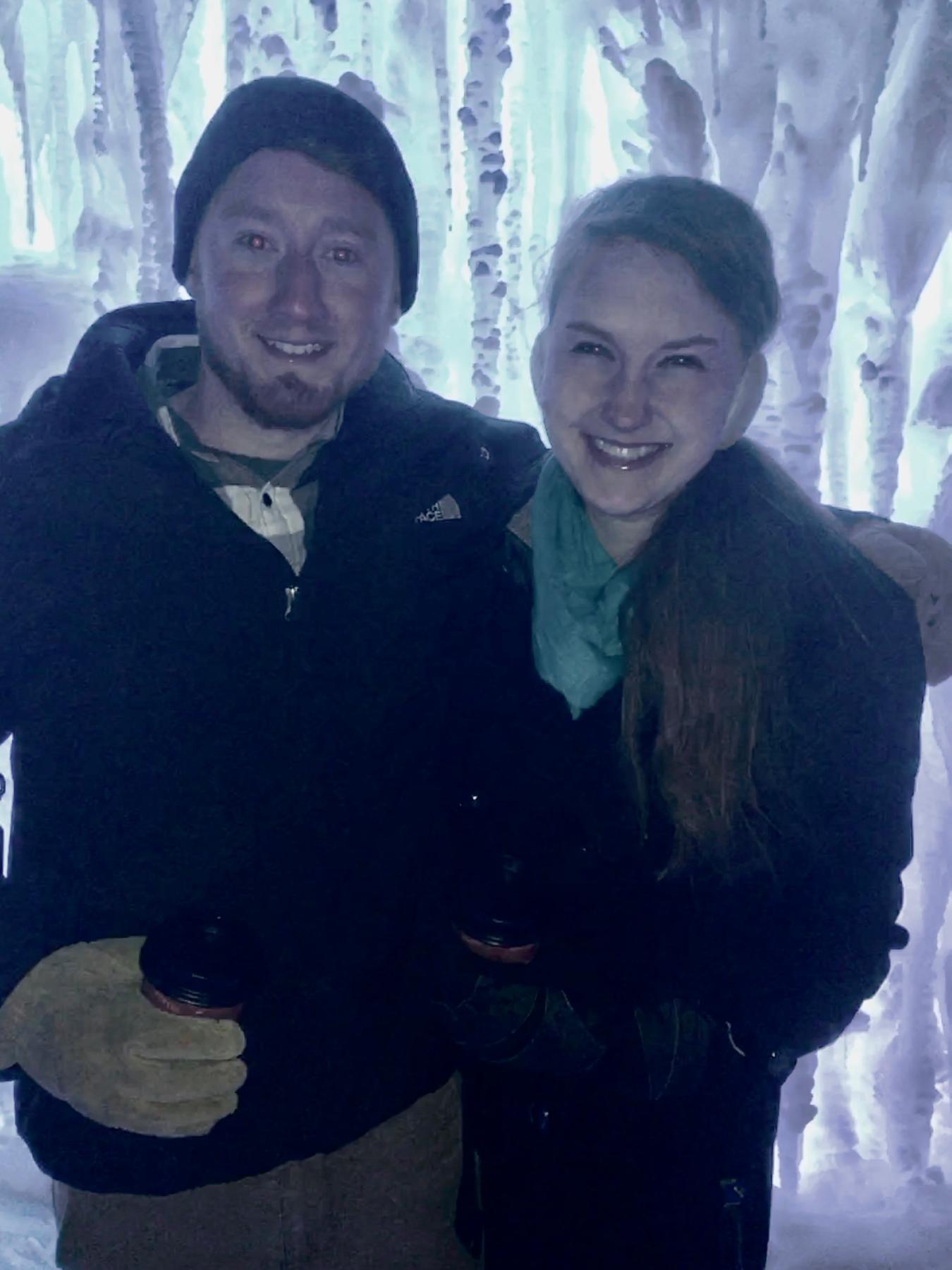 Our first date. Drove up to Stillwater to see the Ice Castles.
