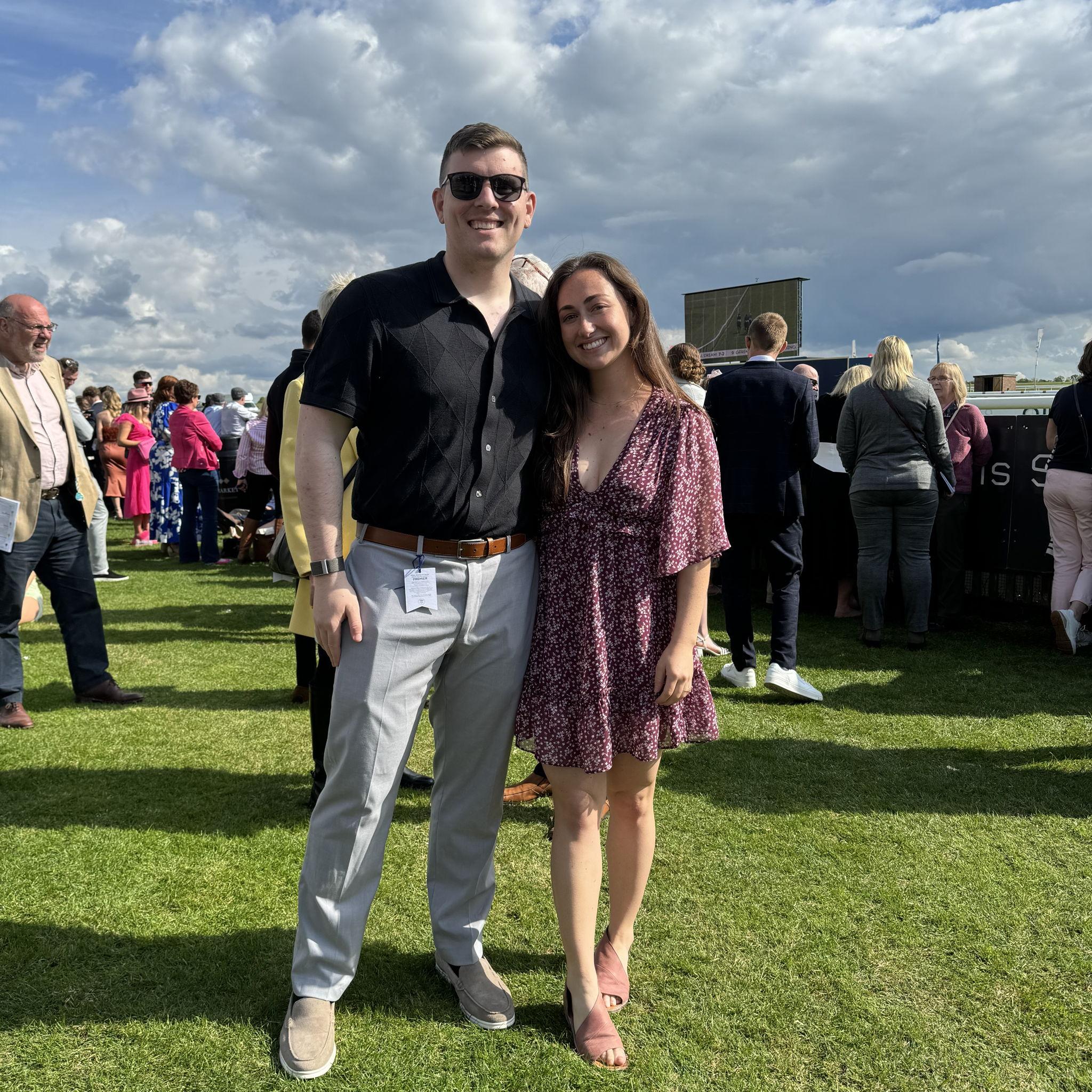 Right before we bet on horses at the Newmarket track in England