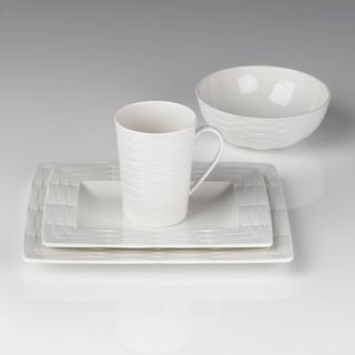 Entertain 365 Sculpture Rectangular 4-Piece Place Setting, Service for 1