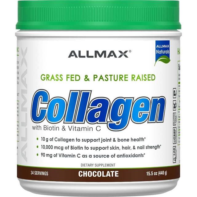 ALLMAX Collagen with Biotin & Vitamin C, Chocolate, 15.5 oz (440 g)