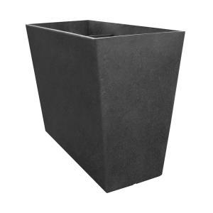 Sonata 20 in. H x 28 in W. Rectangle Slate Rubber Self-Watering Trough Planter
