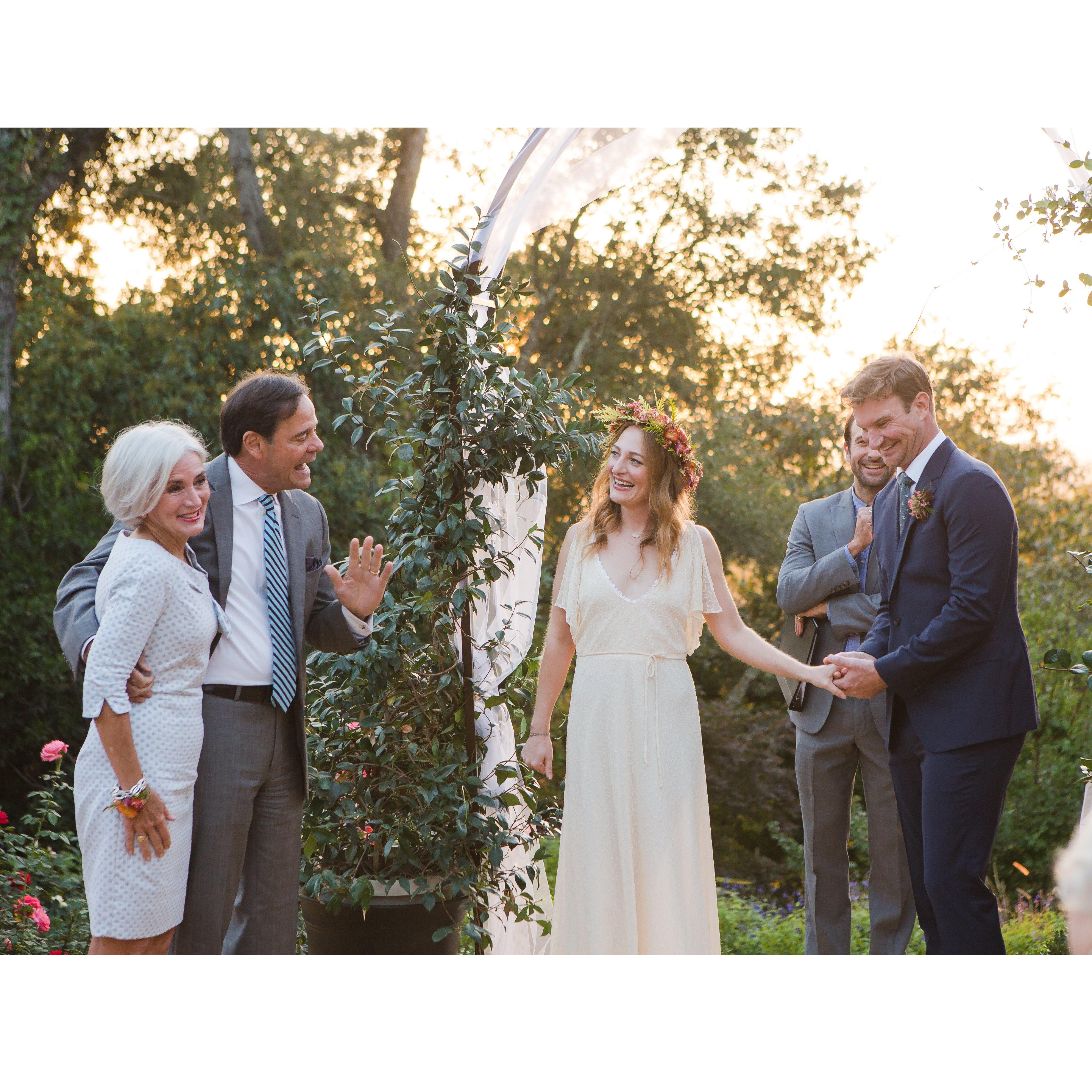 Lizzie's parents, Bob and Cathy, shared words of wisdom for a successful marriage