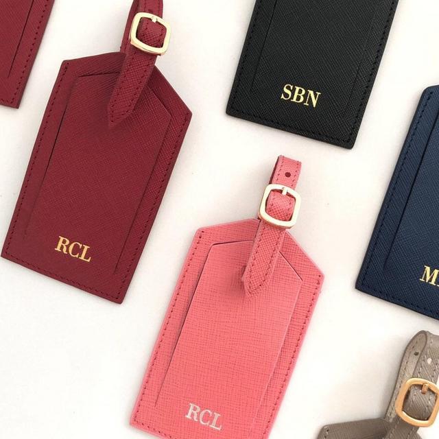 Personalized Leather Luggage Tag - Monogrammed Luggage Tag - Leather Luggage Tag - Gift Idea - Wedding Gifts - Bridesmaid Gifts
