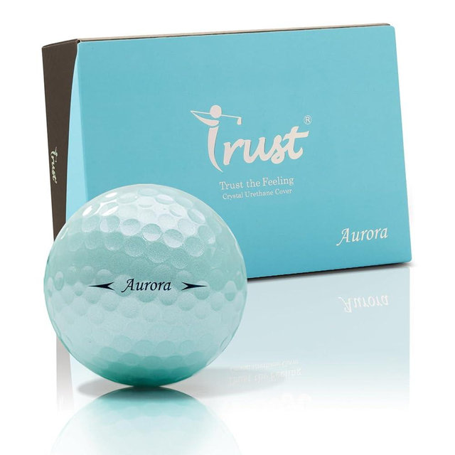 Trust Golf Balls - Aurora & Rosa Crystal Urethane Series | Eye-Catching & Easy to Spot | Maximum Distance, Soft Feel, Straight Flight, & Greenside Control | Blue, Orange, Pink, Yellow | 12 or 48 Balls