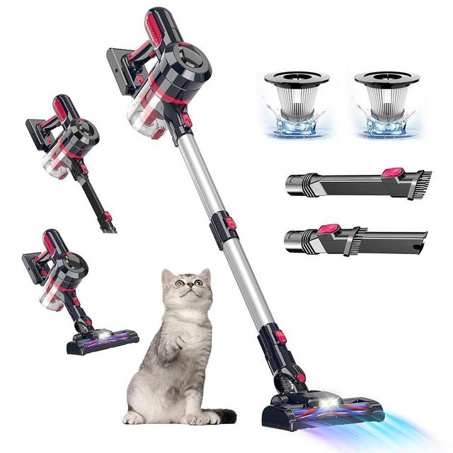 Vacuum Cleaner Strong Suction Powerful Lightweight for Home,210W Brushless Motor 4-in-1 Rechargeable Vacuum with 2200mAh Battery Up to 35 Mins Runtime, Lightweight Vacuum Cleaner for Pet Hair