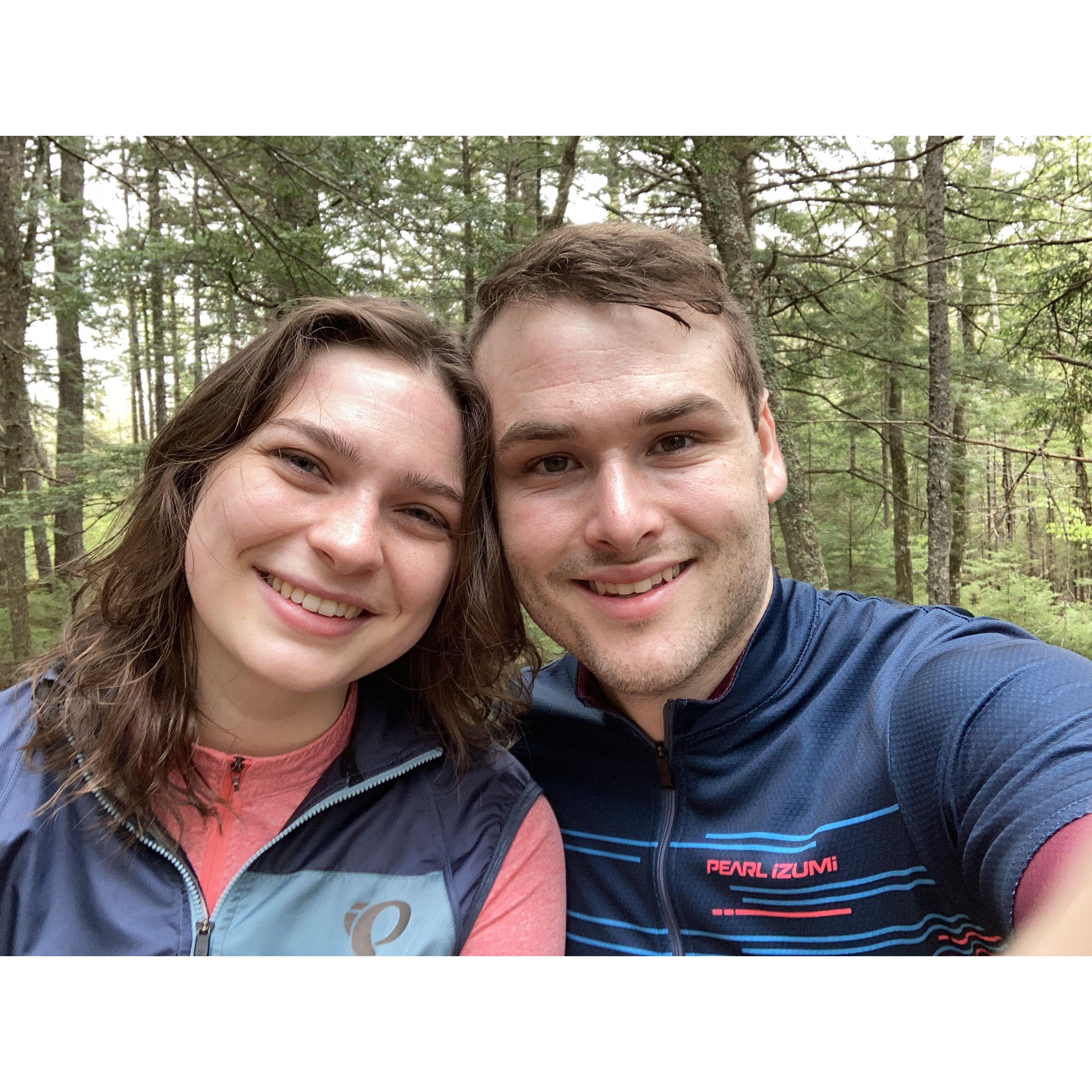 Mid-Bike ride on the Carriage Trails of Acadia National Park
