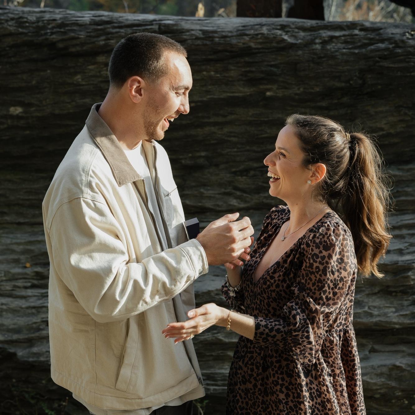 She said yes before he could even ask the question. (Classic Gabi moment!)